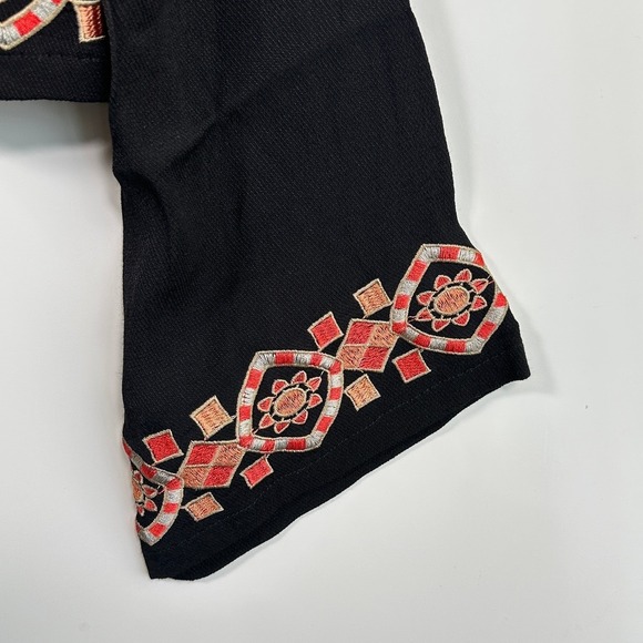 The Wallflower Black Embroidered Boho Crop Top XS Festival Indie Cottagecore - Picture 6 of 12